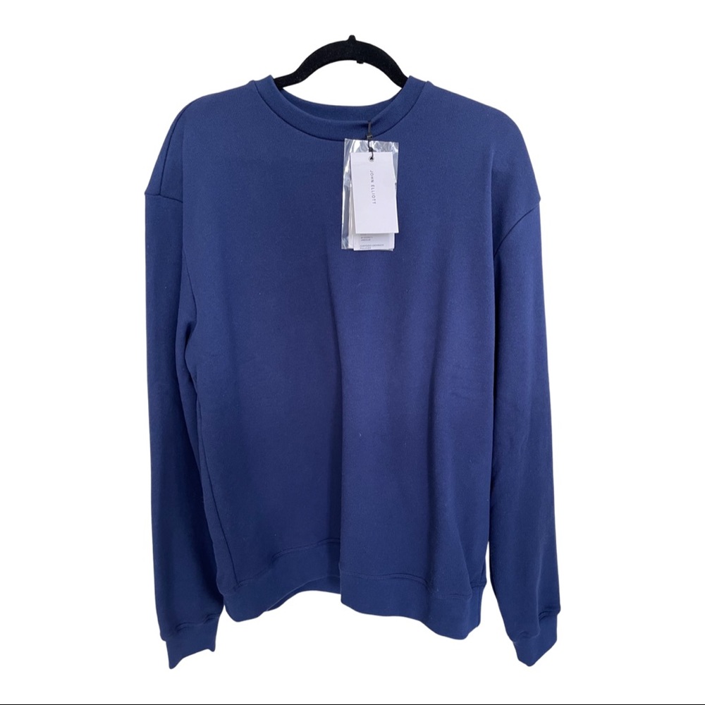 Men’s John Elliot Navy Oversized Pullover Sweatshirt - Size Medium